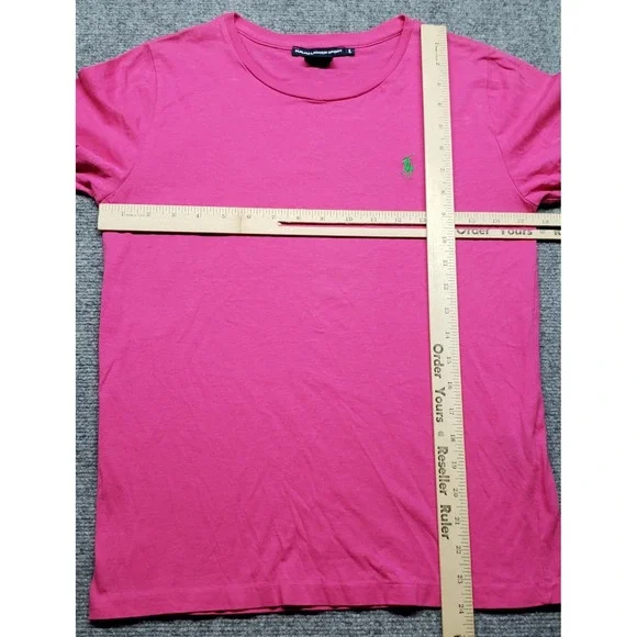 Ralph Lauren Sport T Shirt Womens Large Pink Short Sleeve Casual Top Cotton - Picture 5 of 9